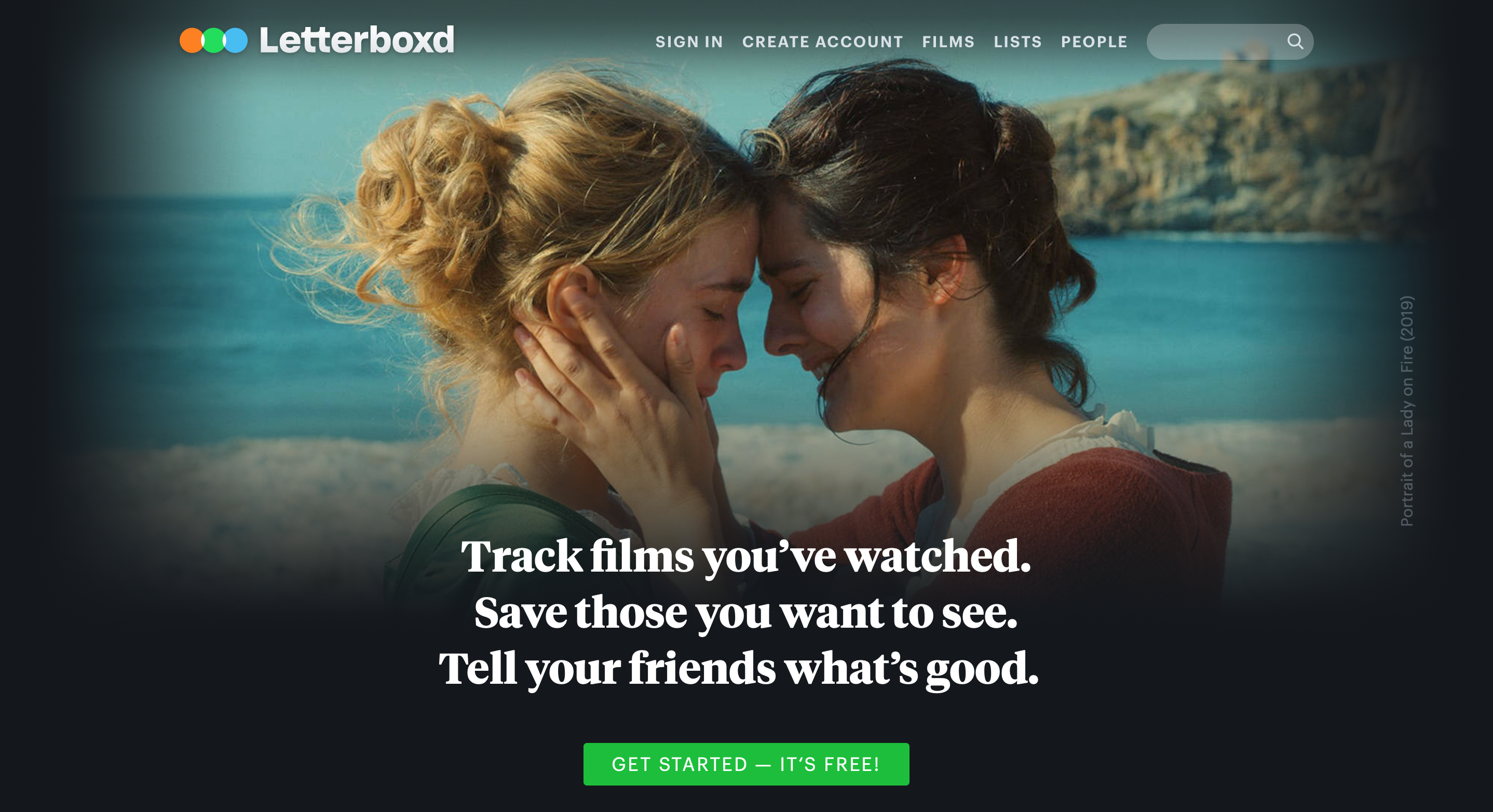 letterboxd.com home page